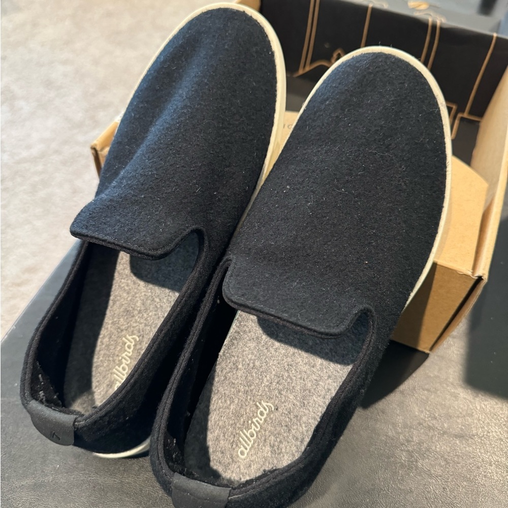 Allbirds Womens Wool Lounger True Black (cream) Casual Flats Size 10
